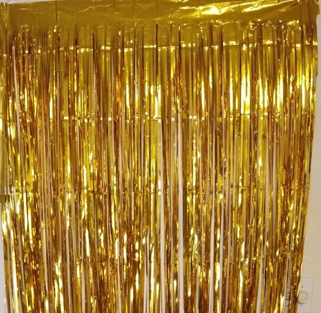 gold foil curtain